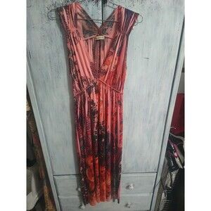 Love And Let Live Vneck Maxi Dress Sm Boho Hippie Cottage Core Beachy